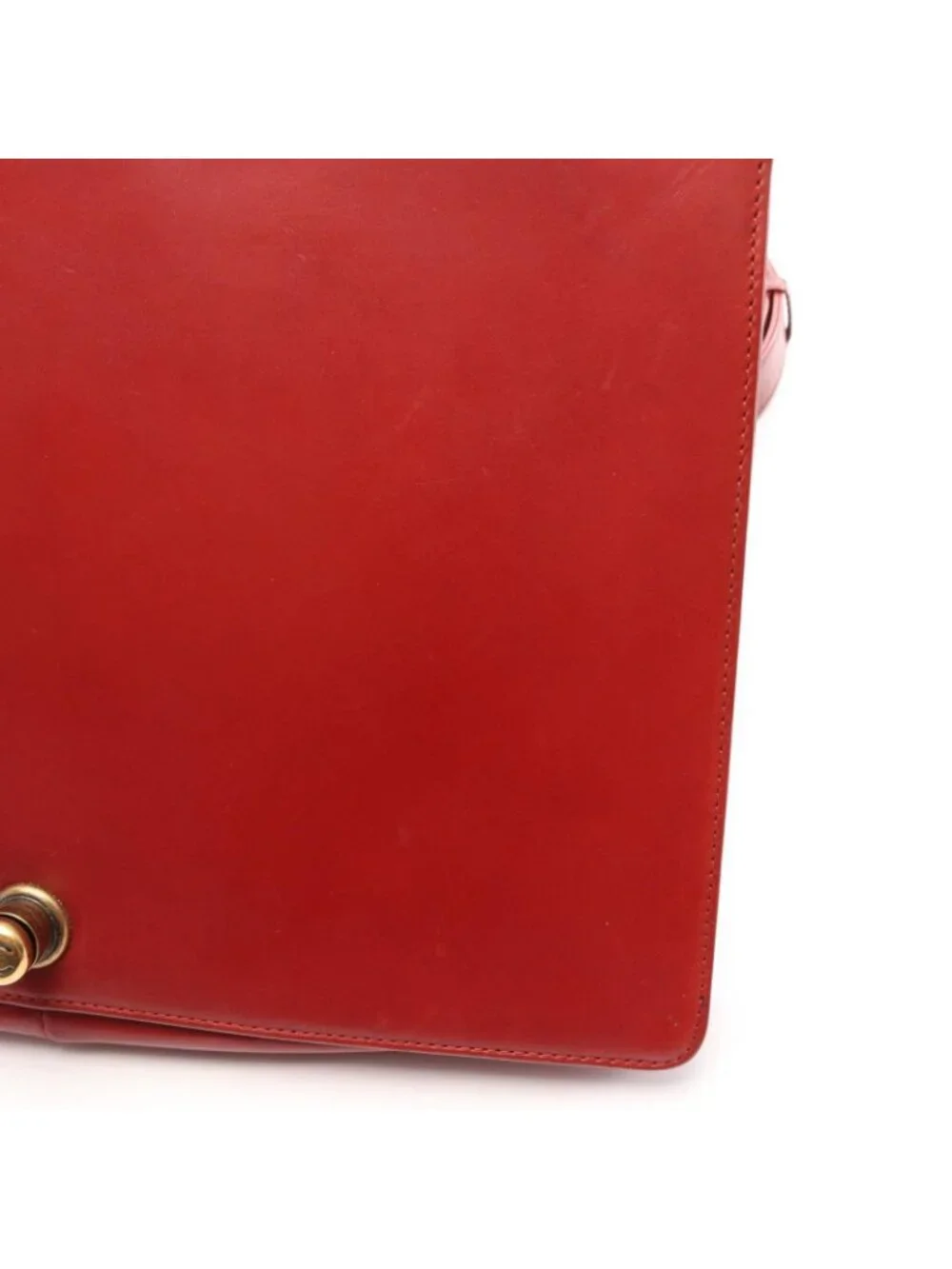 Chanel Shoulder Bag Boy Red Leather Chain